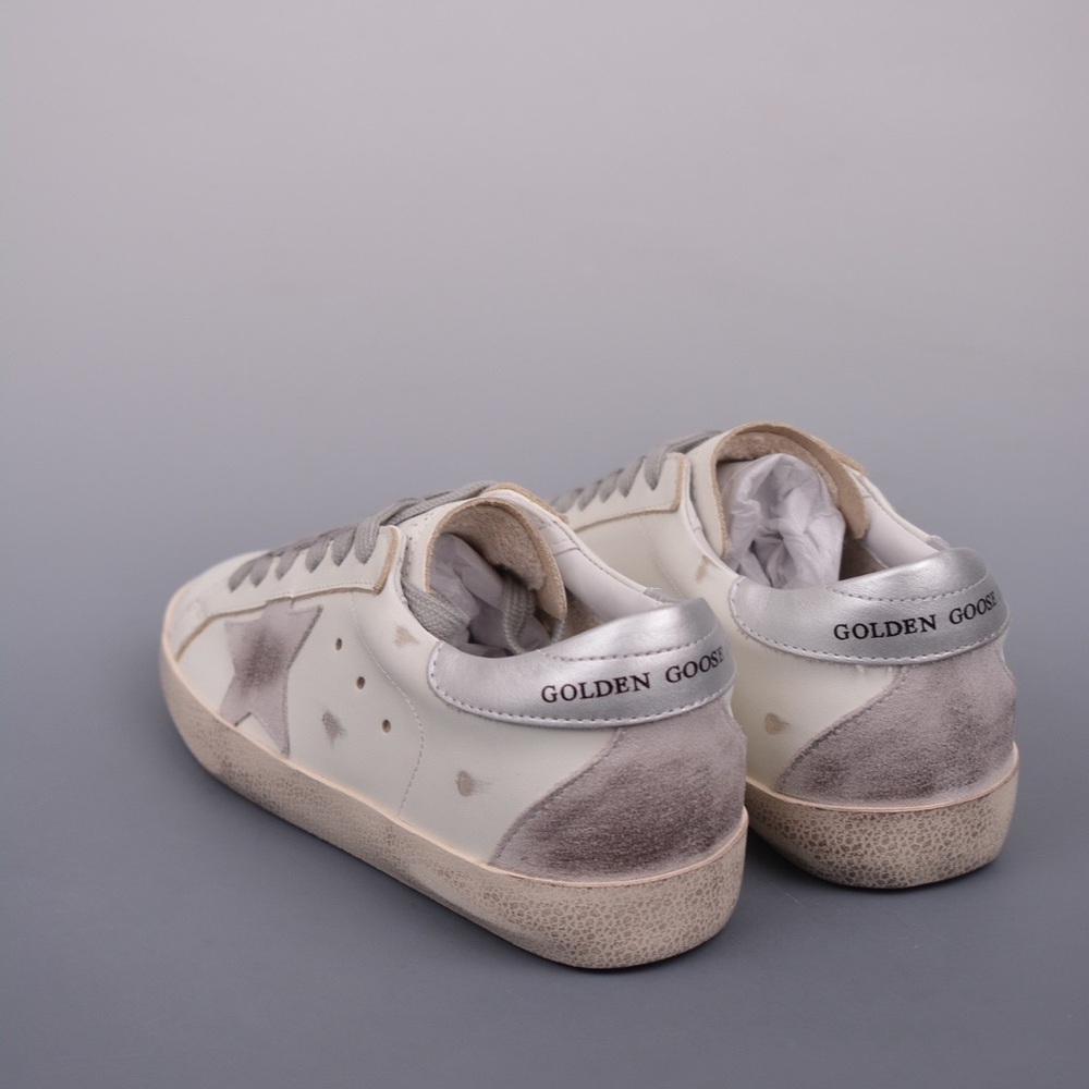 👟 Golden Goose Super Star | White Leather Silver Star - Picture 3 of 9